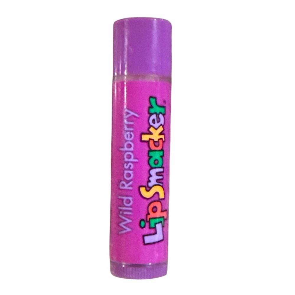 BONNE BELL Lip Smacker Balm WILD RASPBERRY Vintage BUBBLE FONT World of Smackers